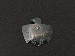 Southwestern Native Style 18K Gold Sterling Silver Handmade Thunderbird Pendant