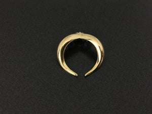 Native Style Owl 18K Gold .69ct Tanzanite .05ct Diamond Ring Size 5.75